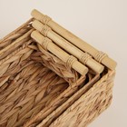 Корзины для хранения SL Home, плетёные, ручной работы, 3 шт., 27×16×9 см, 31×20×12 см, 35×24×13 см - Фото 5