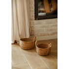 Корзины для хранения SL Home, плетёные, ручной работы, 2 шт: 22×21×20 см, 27×24×22 см 9946536 - фото 2630404