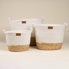 Корзины для хранения SL Home, плетёные, ручной работы, 3 шт., 24×21×17 см, 30×25×22 см, 35×30×27 см - Фото 2