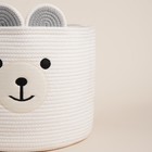 Корзина для хранения SL Home, плетёная, ручной работы, 35×35×30 см, белая - Фото 5