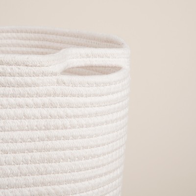 Корзина для хранения SL Home, плетёная, ручной работы, 35×35×30 см, белая