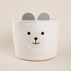 Корзина для хранения SL Home, плетёная, ручной работы, 29×29×26 см, белая - Фото 1