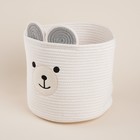 Корзина для хранения SL Home, плетёная, ручной работы, 29×29×26 см, белая - Фото 4