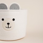 Корзина для хранения SL Home, плетёная, ручной работы, 29×29×26 см, белая - Фото 5