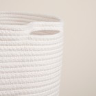 Корзина для хранения SL Home, плетёная, ручной работы, 29×29×26 см, белая - Фото 7