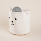 Корзина для хранения SL Home, плетёная, ручной работы, 22×22×22 см, белая - Фото 4