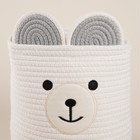 Корзина для хранения SL Home, плетёная, ручной работы, 22×22×22 см, белая - Фото 6