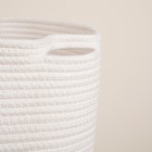 Корзина для хранения SL Home, плетёная, ручной работы, 22×22×22 см, белая - Фото 5