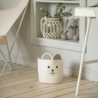 Корзина для хранения SL Home, плетёная, ручной работы, 22×22×22 см, белая - Фото 1