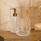 Аксессуары для ванной SL Home, 3 предмета: дозатор, мыльница, стакан - Фото 2