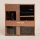 Аксессуары для ванной SL Home, 3 предмета, дозатор, мыльница, стакан, коричневый - Фото 7