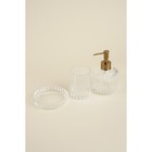 Набор для ванной, 3 предмета: дозатор, мыльница, стакан - Фото 2