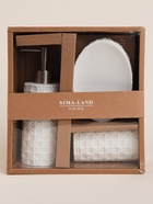 Аксессуары для ванной SL Home, 3 предмета, дозатор, мыльница, стакан - Фото 5