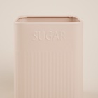 Банка для сахара «Сан-Лоренцо», 10×13 см, с бамбуковой крышкой, сталь, розовая - Фото 2