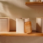 Банка для кофе «Сан-Лоренцо», 10×13 см, с бамбуковой крышкой, розовая - Фото 6