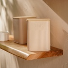 Банка для сыпучих «Сан-Лоренцо», 10×13 см, с бамбуковой крышкой, сталь, розовая - Фото 6