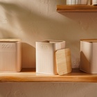 Банка для сыпучих «Сан-Лоренцо», 10×13 см, с бамбуковой крышкой, сталь, розовая - Фото 7