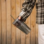 Стакан SL Home «Идиллия», 650 мл, 8.5×24 см, стекло, с трубочкой, зелёный - Фото 8