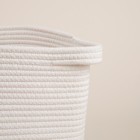 Корзина для хранения SL Home «Радуга», плетёная, ручной работы, 30×40×25 см, белая - Фото 5