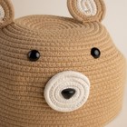 Корзина для игрушек SL Home «Медведь», плетёная, ручной работы, 25×26×41 см, коричневая - Фото 4