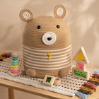 Корзина для игрушек SL Home «Медведь», плетёная, ручной работы, 25×26×41 см, коричневая 10158711 - фото 12718303