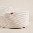 Корзина для хранения SL Home, с матрасом, плетёная, ручной работы, 70×38×25 см, белая - Фото 5