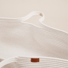 Корзина для хранения SL Home, плетёная, ручной работы, 70×40×24 см, белая - Фото 7