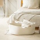 Корзина для хранения SL Home, плетёная, ручной работы, 70×40×24 см, белая - Фото 8