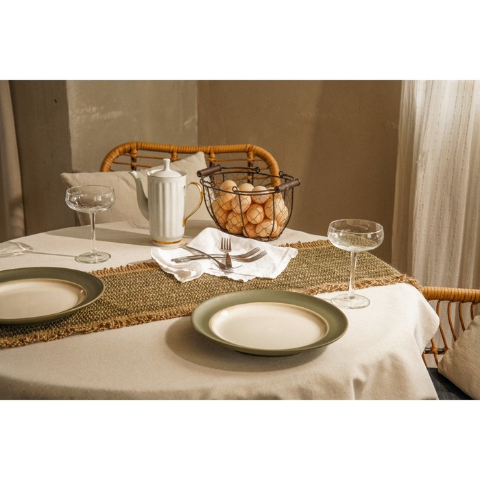 Дорожка на стол SL Home, 30×120 см, зелёная - Фото 1