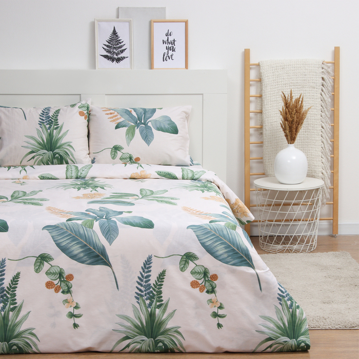 

Постельное бельё LoveLife евро "Тропики" 200х217см, 225х240см, 50х70см-2шт, хлопок, сатин, 125г/м²