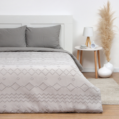 Покрывало евро LoveLife Tufting: Орнамент, 200×230±5 см, микрофайбер, серое
