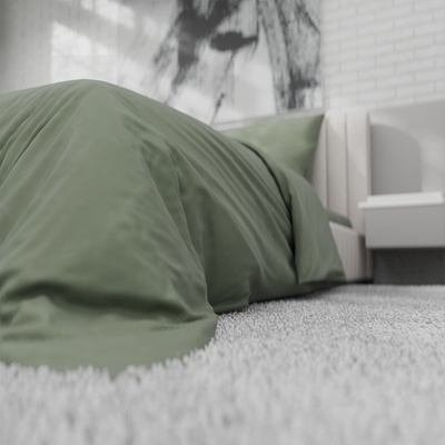 Пододеяльник евро «Этель», 200×220 см, оливковый, сатин