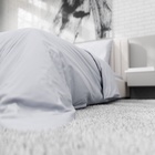 Пододеяльник 220ТС Этель 200*220 см, цв.светло-серый, сатин, 100% хлопок - фото 809607792