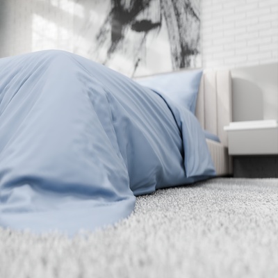 Пододеяльник евро «Этель», 200×215 см, голубой, сатин