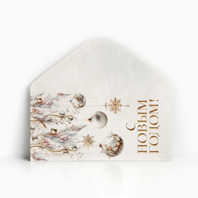 Конверт для денег «С Новым годом», 16.5×8 см
