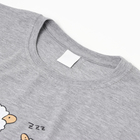 Комплект женский домашний (футболка,шорты) "Барашки", цвет светло-серый, размер 52 - фото 24989237