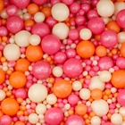 Кондитерская посыпка с мягким центром "Жемчуг", персиковая, розовая, серебряная, 1.5 кг - фото 321813212