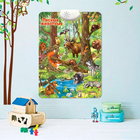 УЦЕНКА (заломы на товаре) Говорящий электронный плакат «Лесные животные», работает от батареек - Фото 2