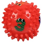 Развивающий тактильный мячик "Ежик", диаметр 9 см, с пищалкой, в пакете, Крошка Я - фото 4531150