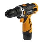 Дрель-шуруповерт DEKO DKCD12FU-Li-Ion, 12 В, 2х2 Ач, кейс + набор инструментов 104 шт. - фото 24705696