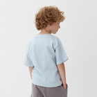 Футболка детская в полоску KAFTAN Duck р.28 (86-92 см), голубой/белый - Фото 4