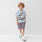 Футболка детская в полоску KAFTAN Duck р.28 (86-92 см), голубой/белый - Фото 5