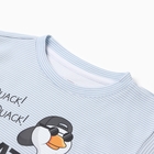 Футболка детская в полоску KAFTAN Duck р.32 (110-116 см), голубой/белый - Фото 7