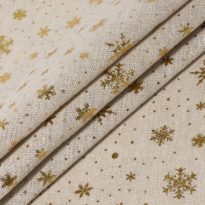 Лоскут «Снежинки», 48 × 48 см, цвет золотой