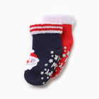 Набор махровых носков Крошка Я "Новогодние мордашки", 2 пары, размер 8-10 см - Фото 2