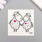 Переводная тату на тело чёрная «Барашки», 6×6 см - Фото 4