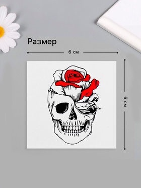 Переводные тату на тело чёрно-красные «Вне закона», набор 11 шт., 6×6 см