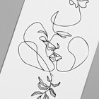 Переводная тату на тело чёрная «Контур. Поцелуй», 6×10.5 см - Фото 6