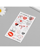 Переводные тату на тело чёрно-красные «Любовь», 7.5×14 см - Фото 4