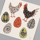 Переводные тату цветные «Курочки и яйца. Стилизация», временные татуировки, 10×10 см - Фото 6